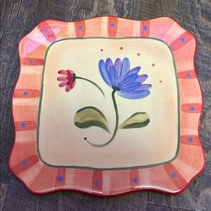 Pfaltzgraff "Napoli" handpainted ceramic glazed trivet hot plate.